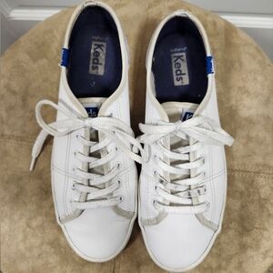 Keds Leather Kickstart basic/classic white, women's sz 7.5
